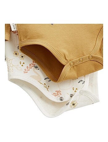 Set van 2 babyrompertjes met lange mouwen en zwanenprint.
