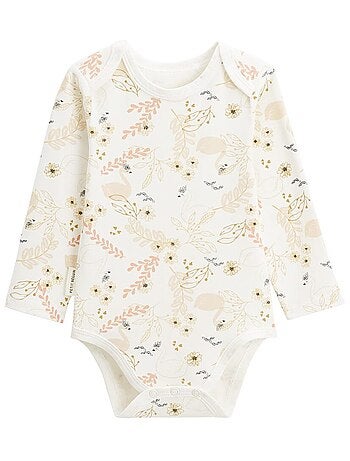 Set van 2 babyrompertjes met lange mouwen en zwanenprint.