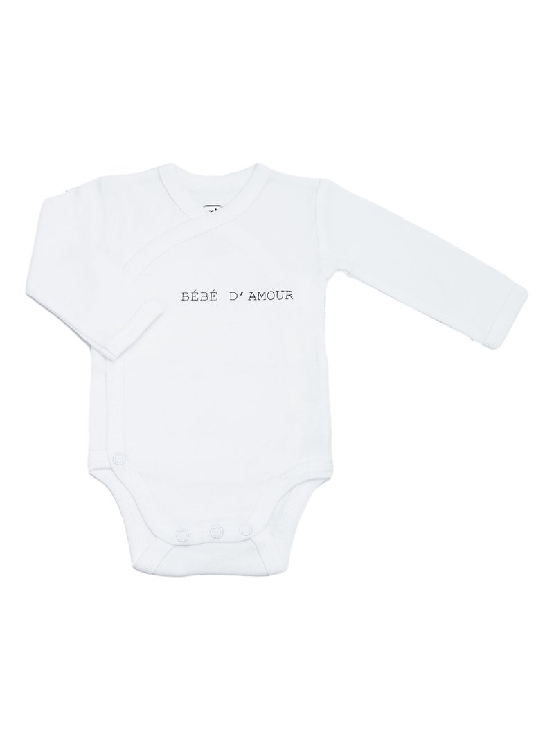 Set van 2 babyrompertjes met lange mouwen Grijs - Kiabi