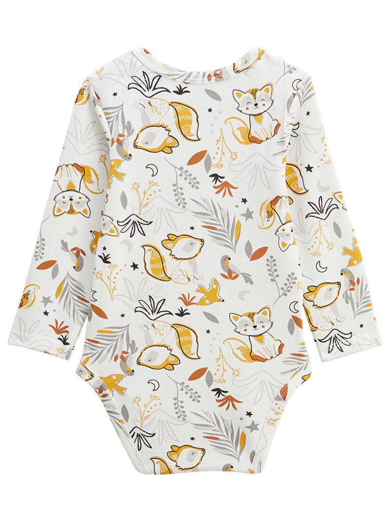 Set van 2 babyrompertjes met lange mouwen Petit Loup Grijs Grijs - Kiabi