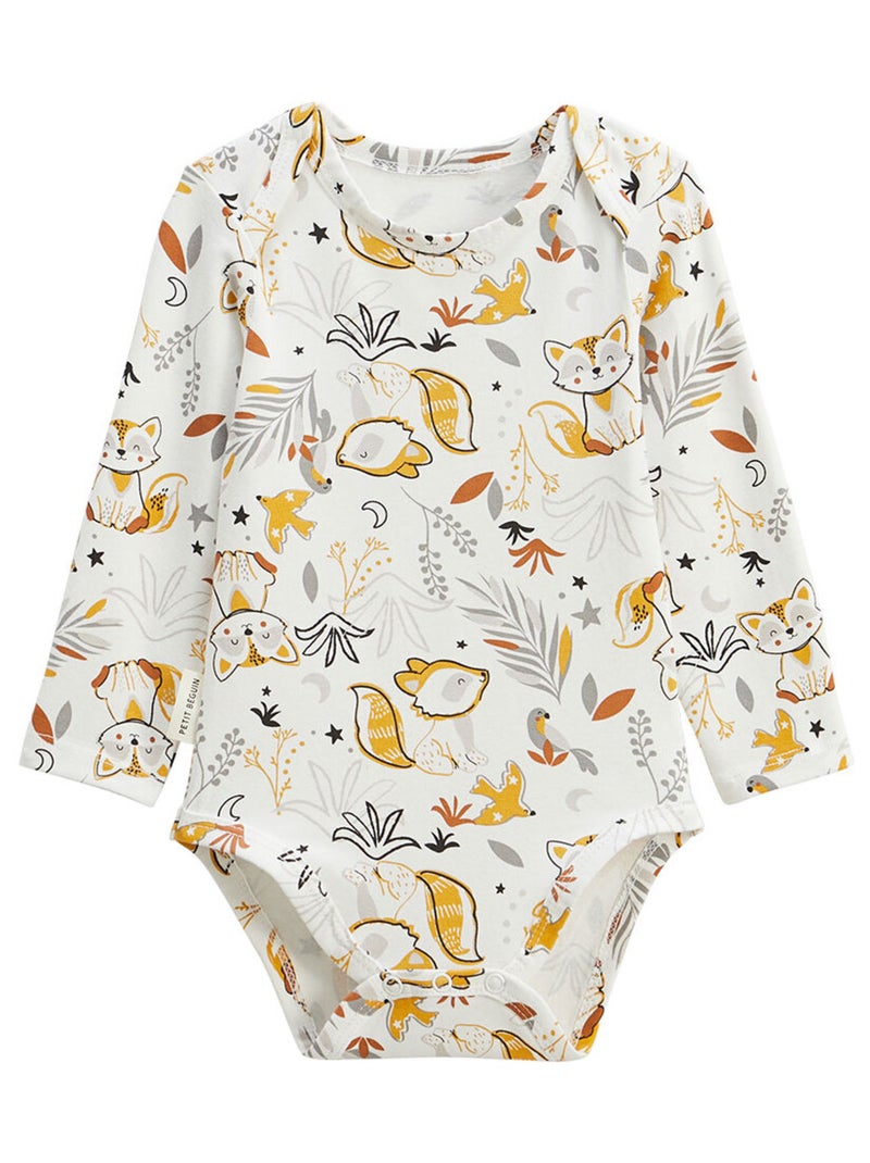 Set van 2 babyrompertjes met lange mouwen Petit Loup Grijs Grijs - Kiabi
