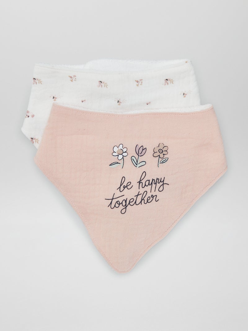 Set van 2 bandanaslabbetjes ROSE - Kiabi