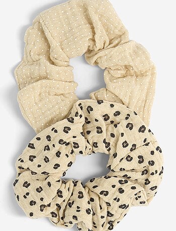 Set van 2 bedrukte scrunchies