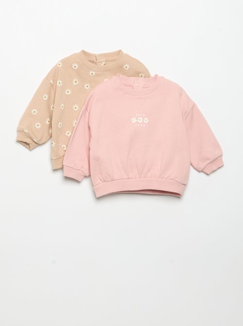 Set van 2 bedrukte sweatshirts - Kiabi Set van 2 bedrukte sweatshirts - Kiabi