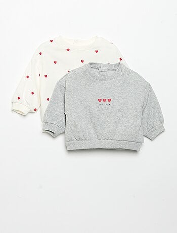 Set van 2 bedrukte sweatshirts
