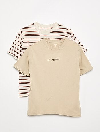 Set van 2 bedrukte T-shirts met korte mouwen