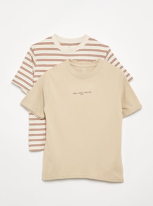 Set van 2 bedrukte T-shirts met korte mouwen - Kiabi