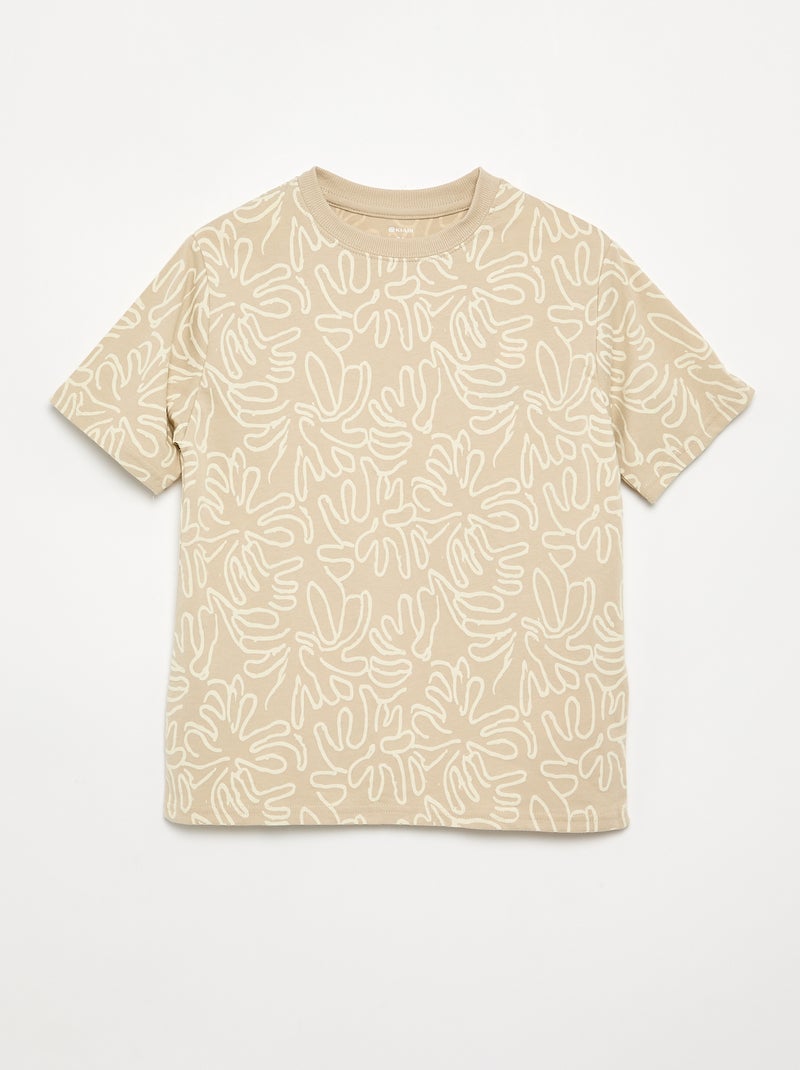Set van 2 bedrukte T-shirts met korte mouwen Geel - Kiabi