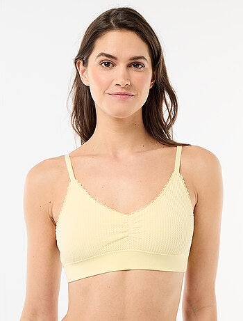 Set van 2 beha's van ribtricot