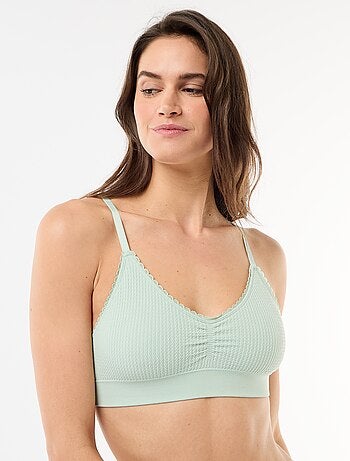 Set van 2 beha's van ribtricot