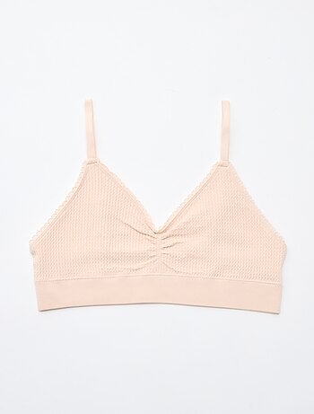 Set van 2 beha's van ribtricot