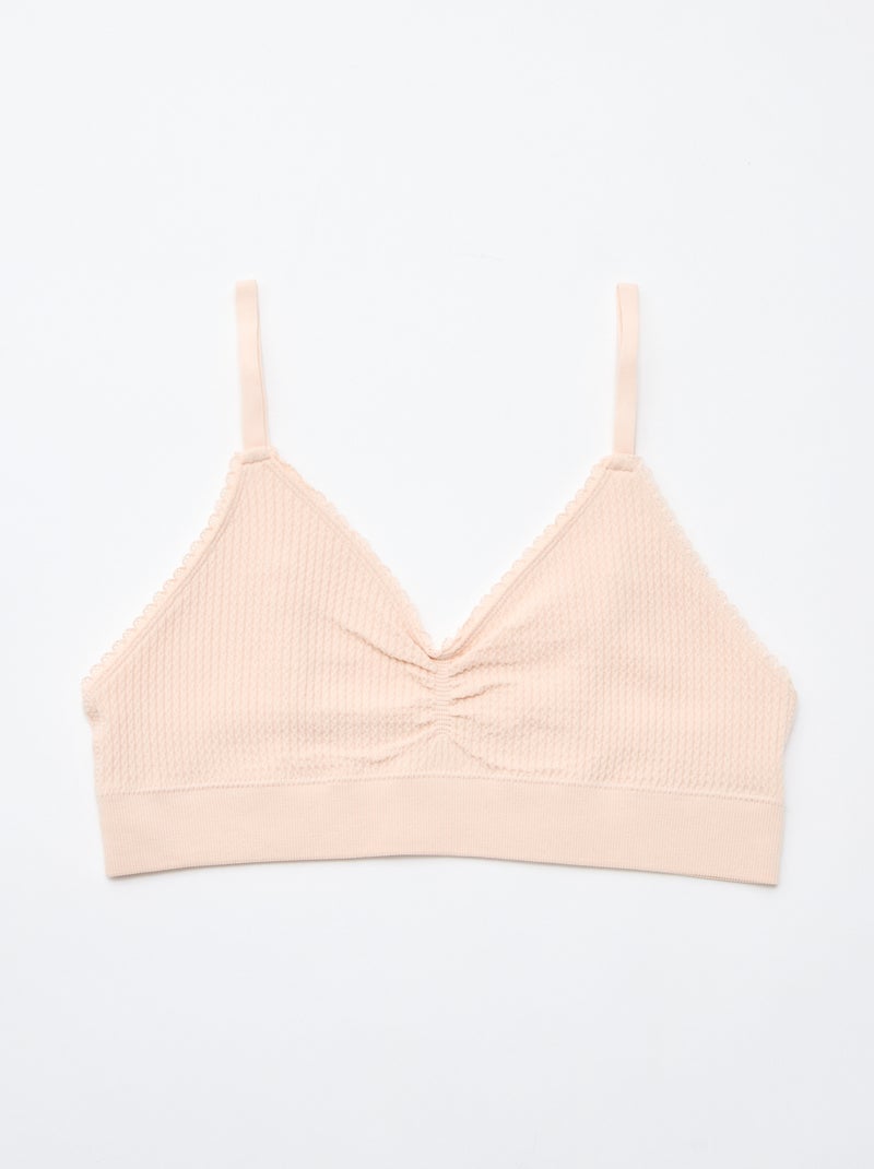 Set van 2 beha's van ribtricot Groen - Kiabi