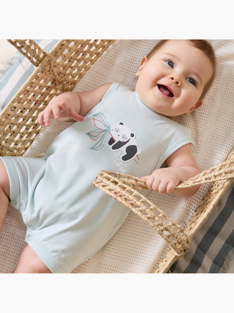 Set van 2 Bento babyrompertjes Groen - Kiabi