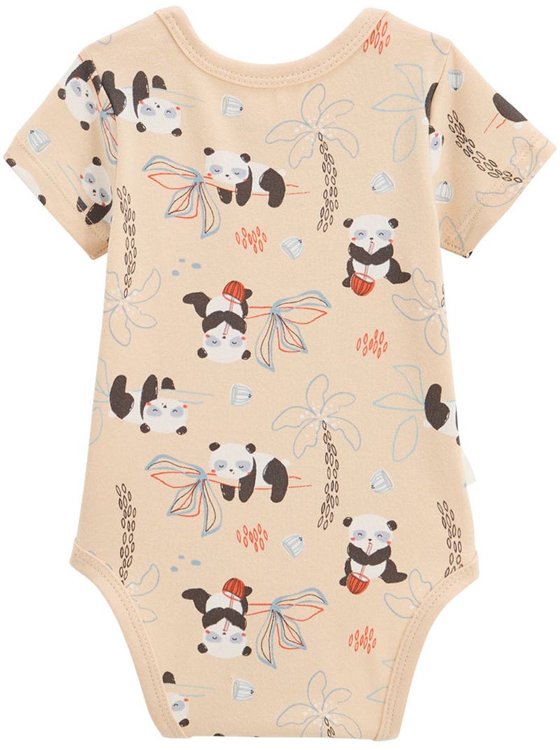 Set van 2 bento babyrompertjes met korte mouwen Groen - Kiabi