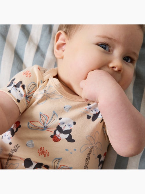 Set van 2 bento babyrompertjes met korte mouwen - Kiabi Set van 2 bento babyrompertjes met korte mouwen - Kiabi