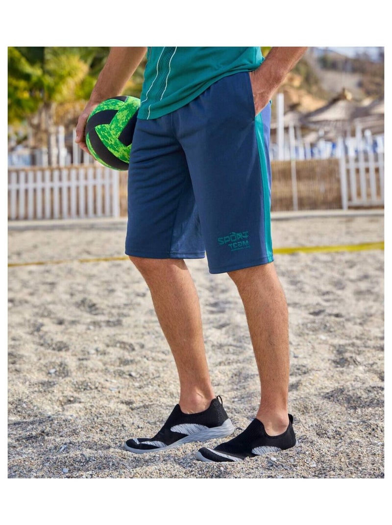 Set van 2 bermuda’s Running - ATLAS FOR MEN Blauw Groen - Kiabi