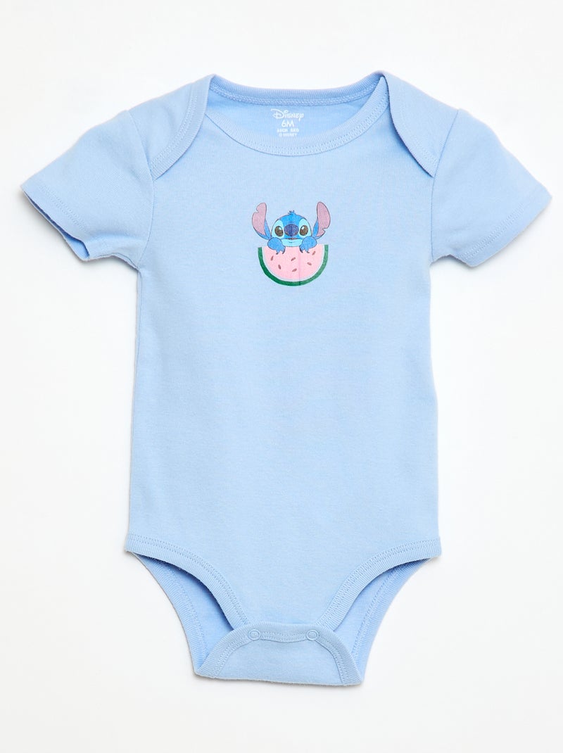 Set van 2 bodies met korte mouwen 'Disney' 'Stitch' Blauw - Kiabi