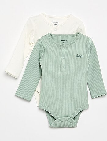 Set van 2 bodies van ribtricot