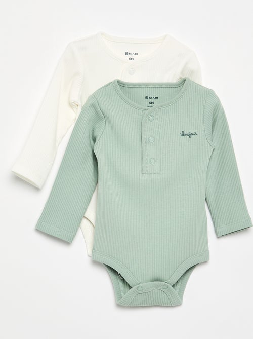 Set van 2 bodies van ribtricot - Kiabi