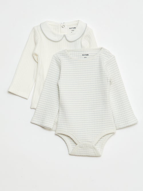 Set van 2 body's van ribstof - Kiabi