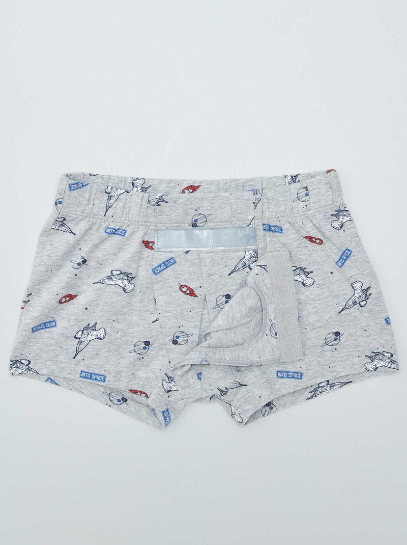 Set van 2 boxershorts met klittenband - gemakkelijk aan te trekken collectie GROEN - Kiabi
