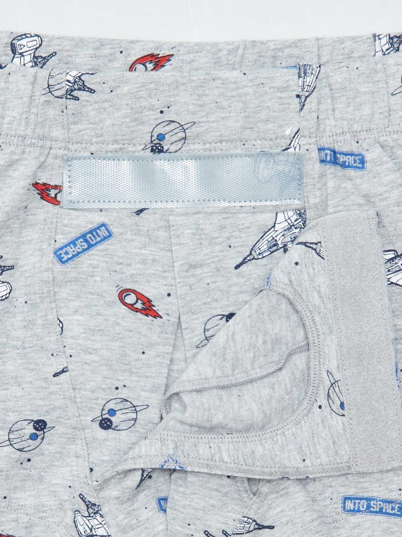 Set van 2 boxershorts met klittenband - gemakkelijk aan te trekken collectie GROEN - Kiabi