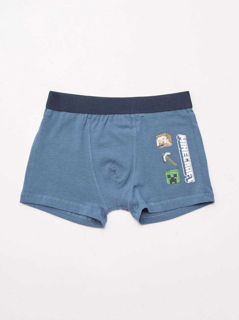 Set van 2 boxershorts 'Minecraft' Blauw - Kiabi