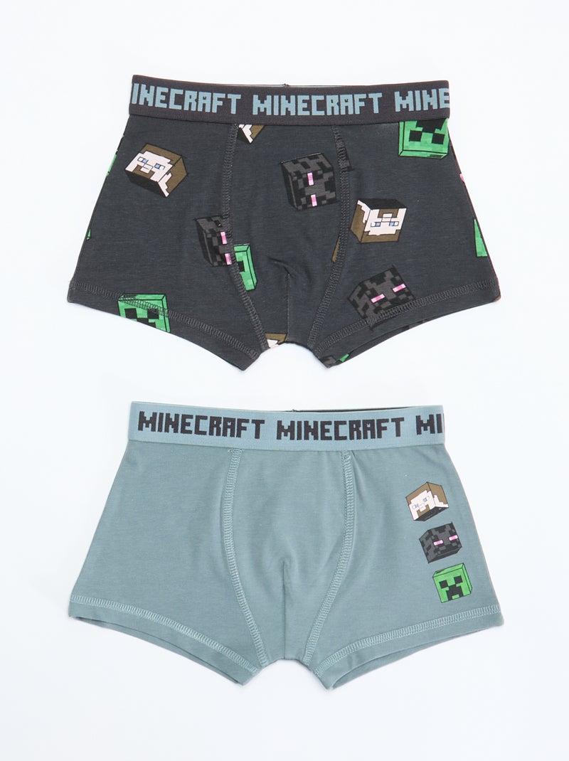 Set van 2 boxershorts 'Minecraft' Grijs - Kiabi