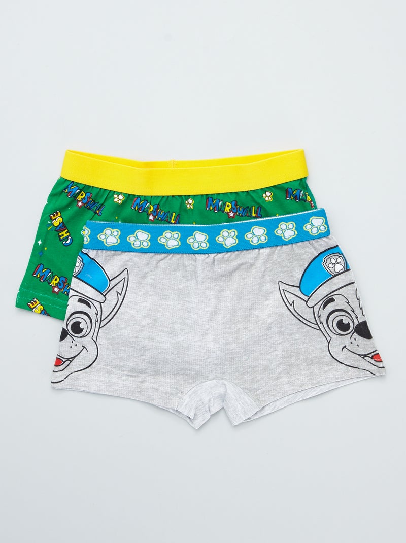 Set van 2 boxershorts 'PAW Patrol' grijs / groen - Kiabi