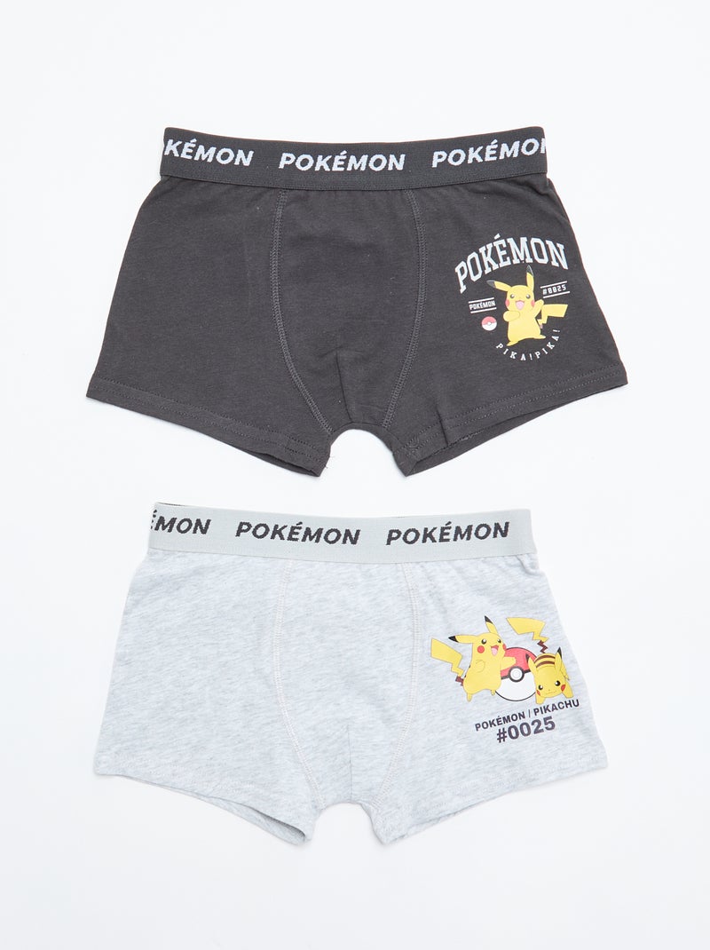 Set van 2 boxershorts 'Pokémon' Grijs - Kiabi