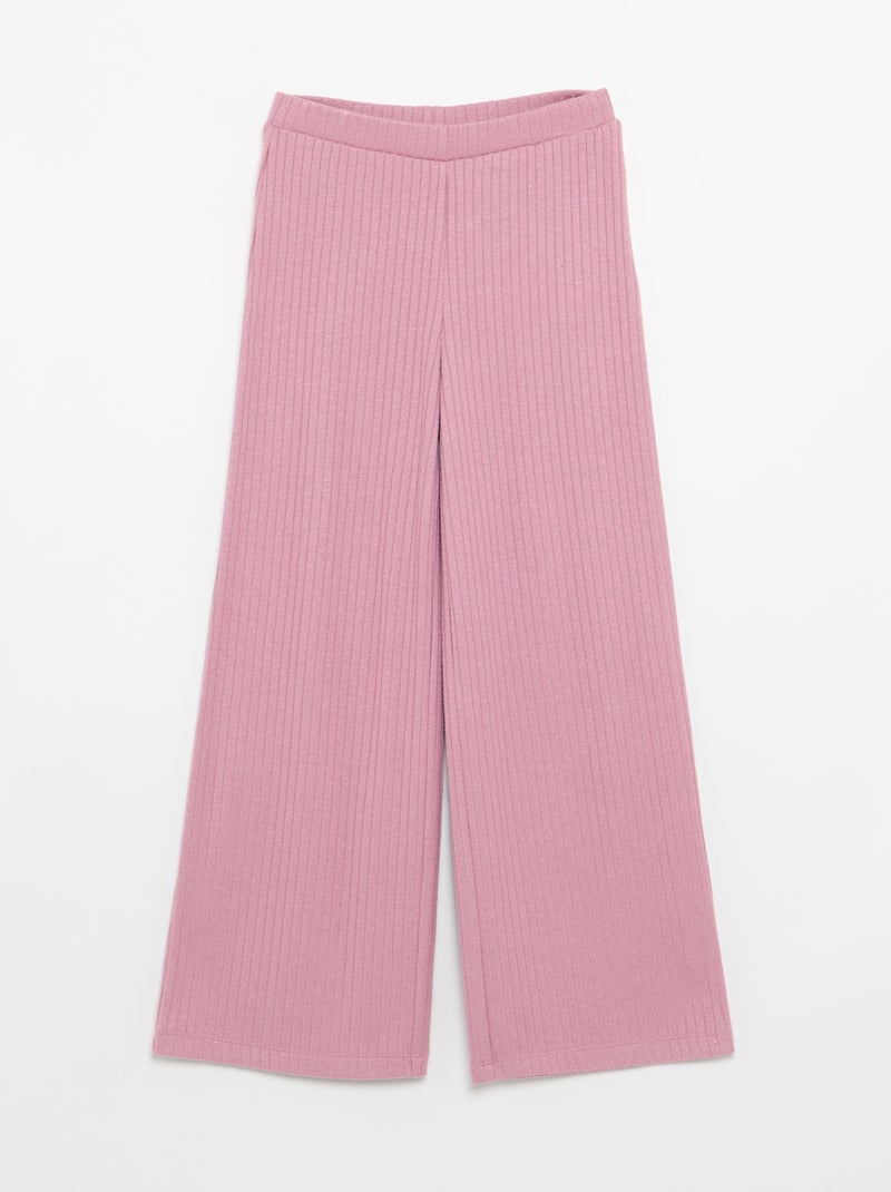 Set van 2 broeken van platribbreisel Rose - Kiabi