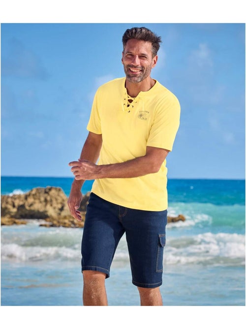 Set van 2 cargobermuda’s van lichte spijkerstof - ATLAS FOR MEN - Kiabi