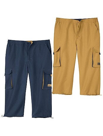 Set van 2 cargokuitbroeken van microvezel - atlas for men