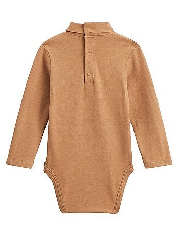 Set van 2 chincha babyrompertjes met lange mouwen en col.
