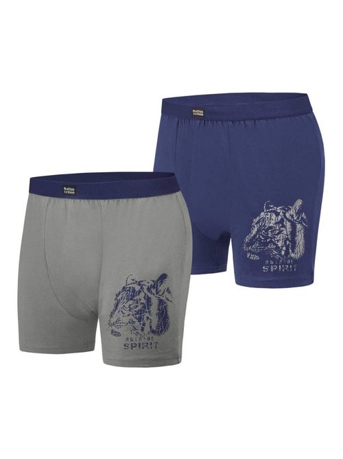 Set van 2 comfortabele stretch boxershorts - ATLAS FOR MEN - Kiabi Set van 2 comfortabele stretch boxershorts - ATLAS FOR MEN - Kiabi