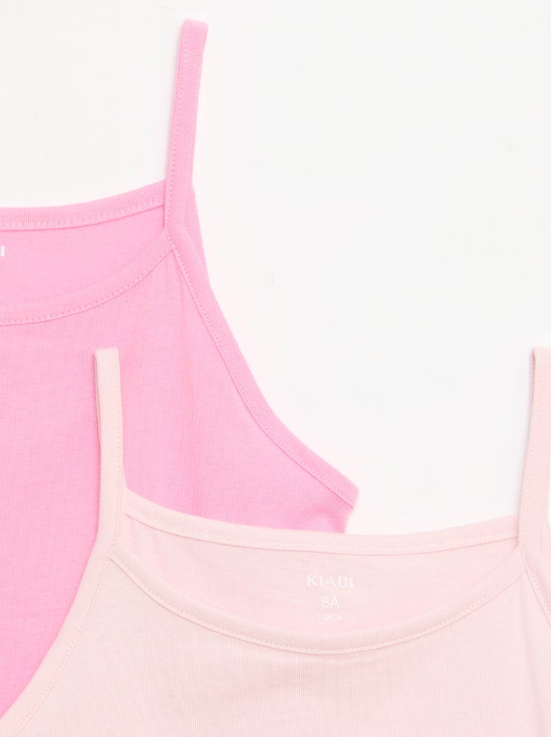 Set van 2 débardeurs Rose - Kiabi