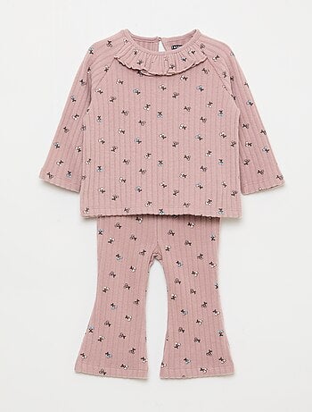 Set van 2-delige pluizige tricot - babykleding