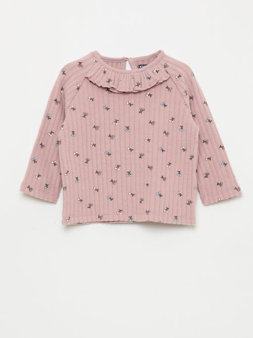 Set van 2-delige pluizige tricot - babykleding - Kiabi