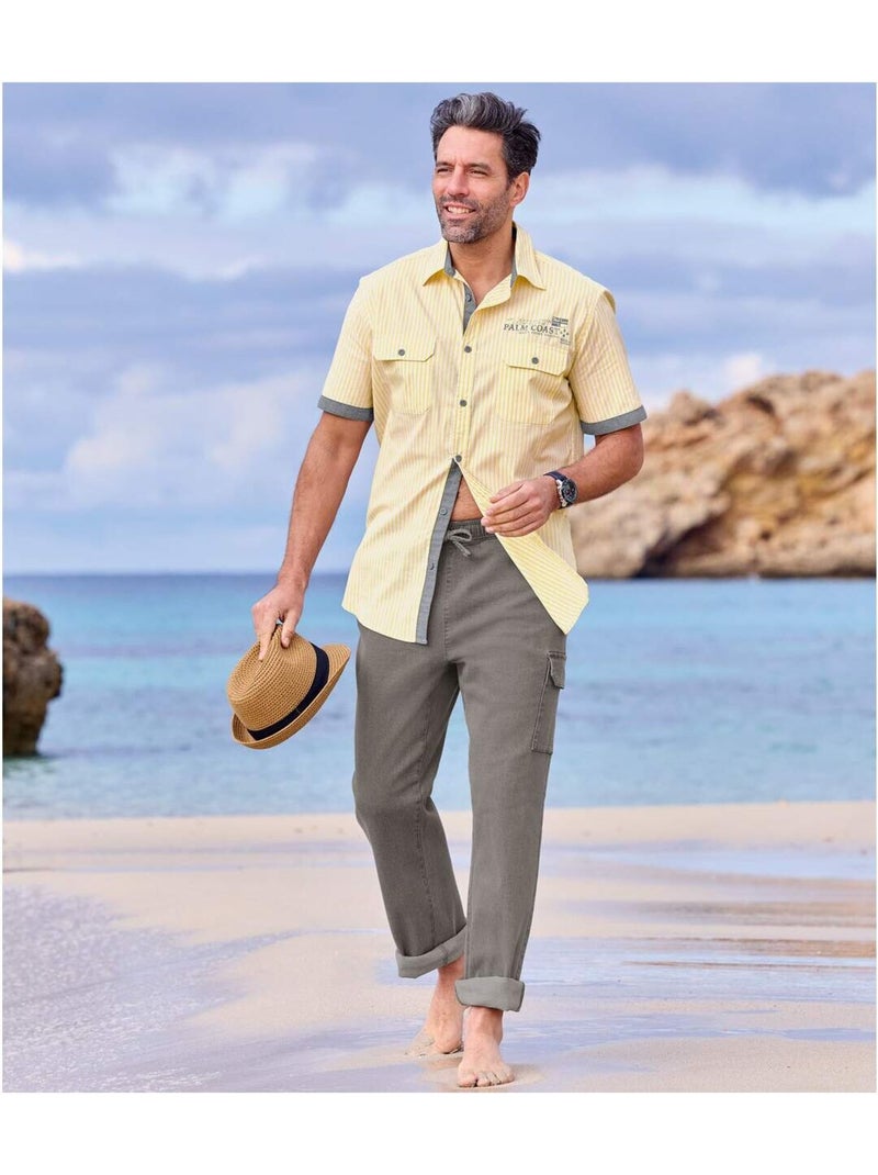 Set van 2 denim cargobroeken - atlas for men Blauwgrijs - Kiabi