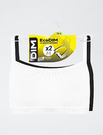 Set van 2 'DIM' hemdjes van effen katoen