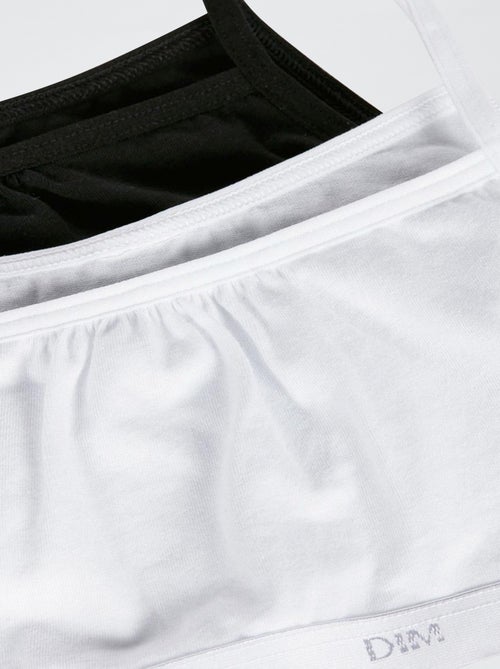 Set van 2 'DIM' hemdjes van effen katoen - Kiabi