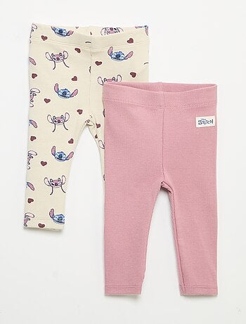 Set van 2 'Disney' leggings van geribde stof