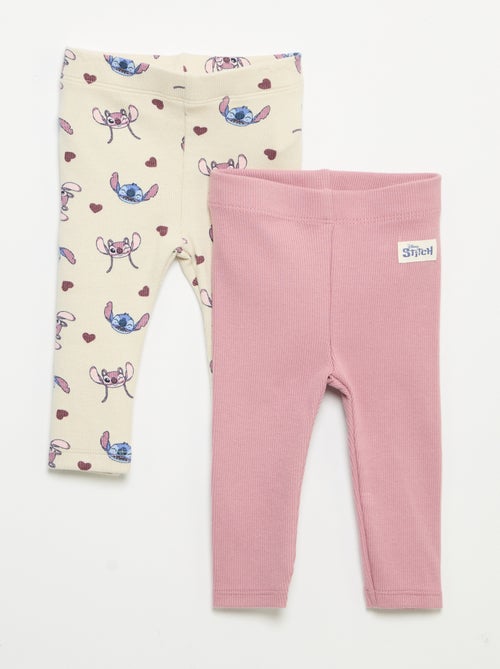 Set van 2 'Disney' leggings van ribgebreide stof - Kiabi