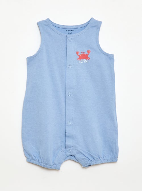 Set van 2 dunne slaappakken met drukknoopsluiting - Kiabi