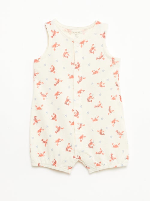 Set van 2 dunne slaappakken met drukknoopsluiting - Kiabi