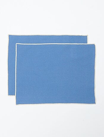 Set van 2 effen 2-in-1 placemats/servetten 32 x 40 cm - Kiabi Home