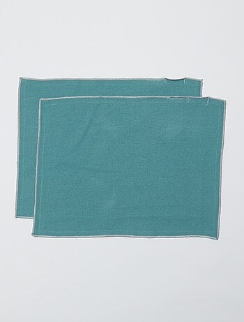 Set van 2 effen 2-in-1 placemats/servetten 32 x 40 cm - Kiabi Home