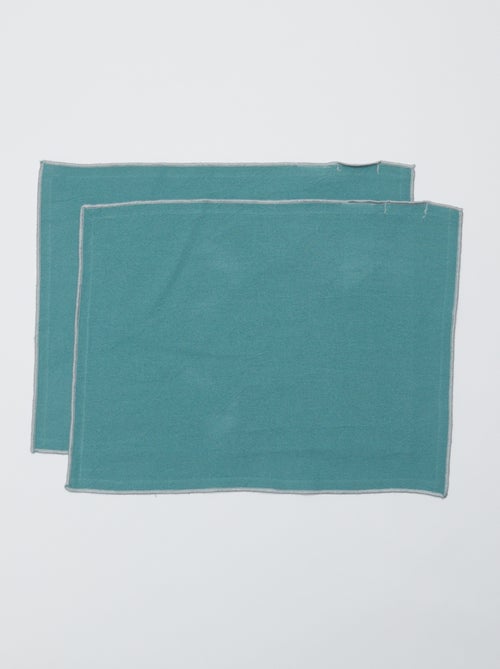Set van 2 effen 2-in-1 placemats/servetten 32 x 40 cm - Kiabi Home - Kiabi Set van 2 effen 2-in-1 placemats/servetten 32 x 40 cm - Kiabi Home - Kiabi