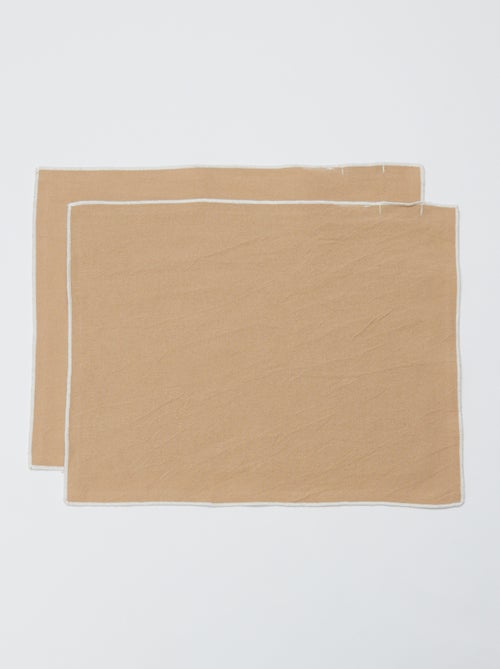 Set van 2 effen 2-in-1 placemats/servetten (32x40 cm) - Kiabi Home - Kiabi