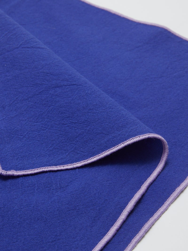 Set van 2 effen 2-in-1 placemats/servetten (32x40 cm) - Kiabi Home BLAUW - Kiabi